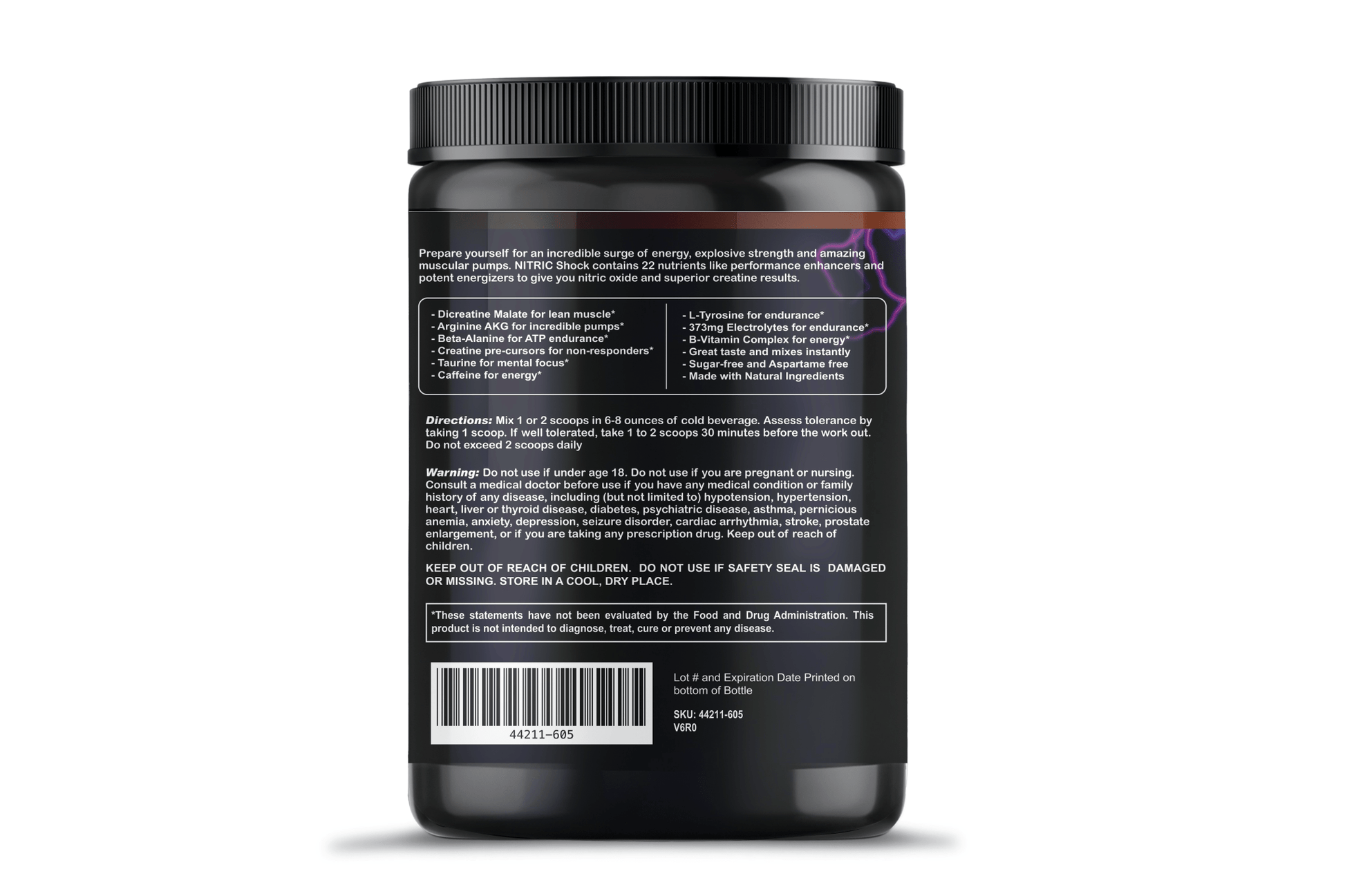 Nitric Shock Pre - Workout (Fruit Punch) - MaxFuel