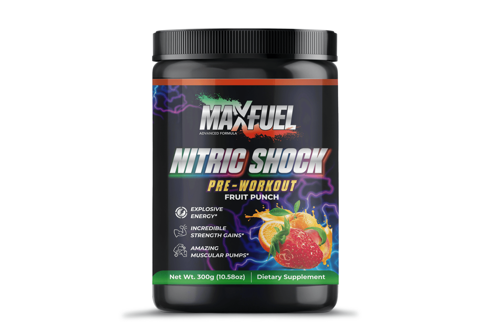 Nitric Shock Pre - Workout (Fruit Punch) - MaxFuel