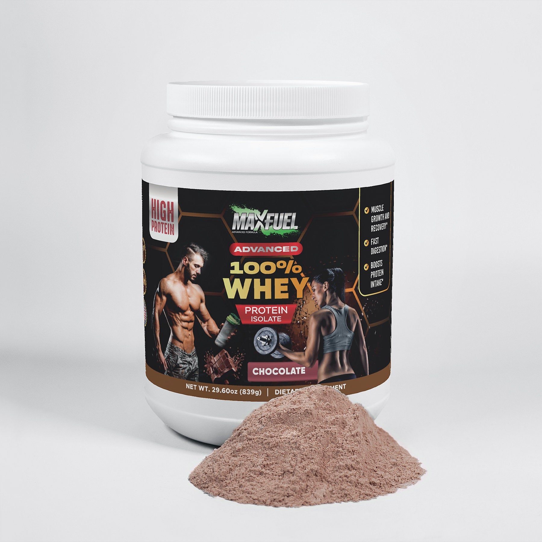 Advanced 100% Whey Protein Isolate (Chocolate) - MaxFuel