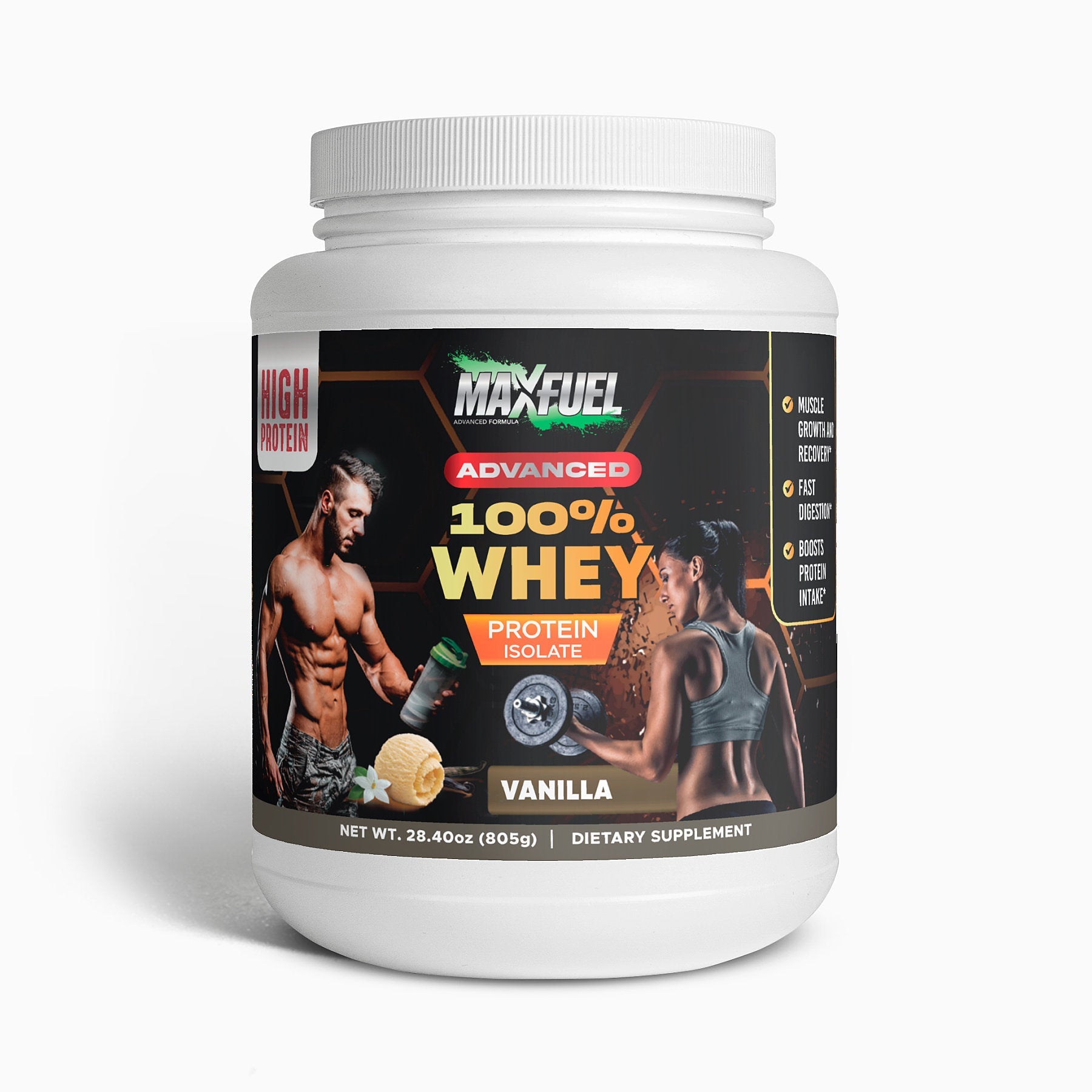 Advanced 100% Whey Protein Isolate (Vanilla) - MaxFuel
