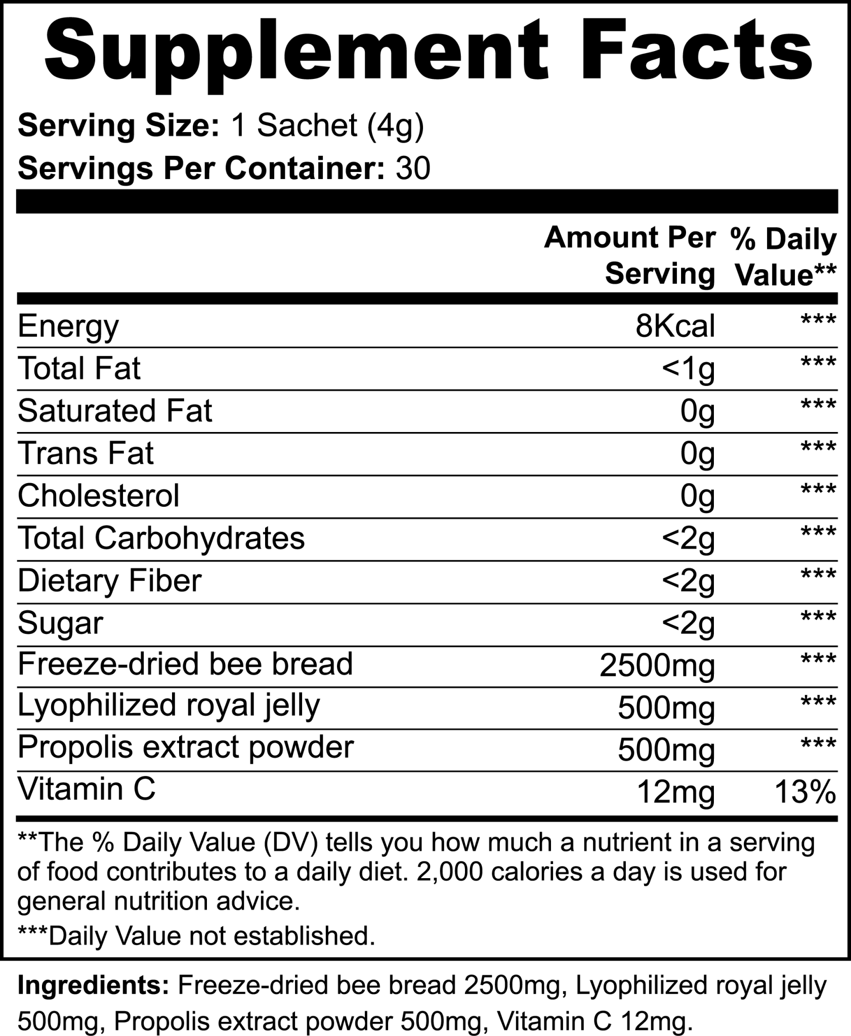 Bee Bread Powder - MaxFuel