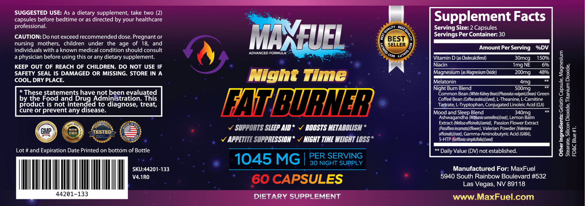 Night Time Fat Burner - MaxFuel