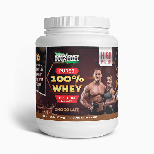 Pure3 100% Whey Protein Isolate (Chocolate) - MaxFuel