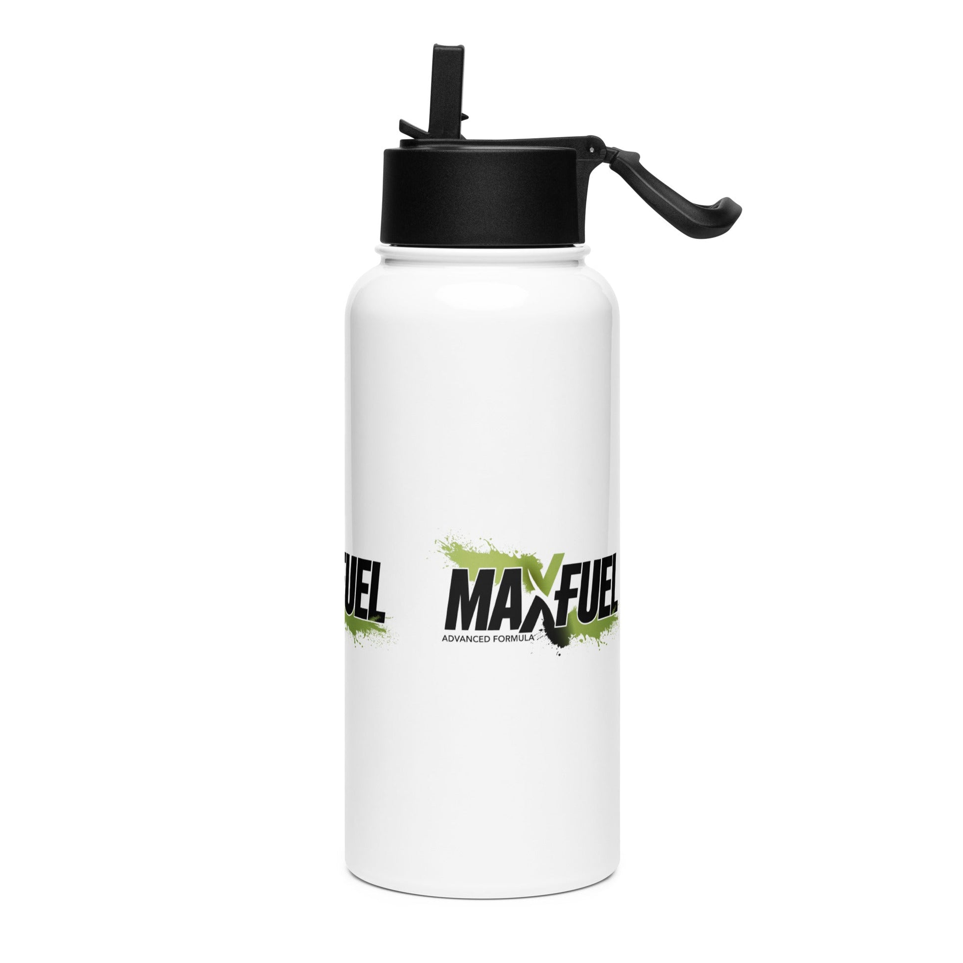 Stainless steel water bottle with a straw lid - MaxFuel